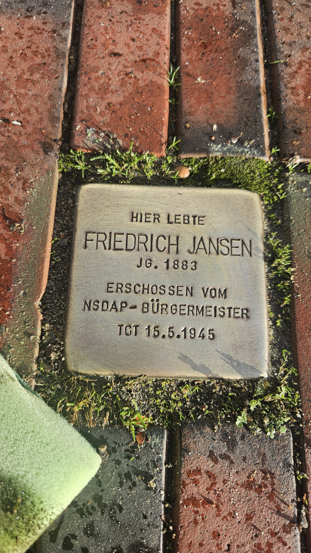 Stolperstein von Friedrich Jansen